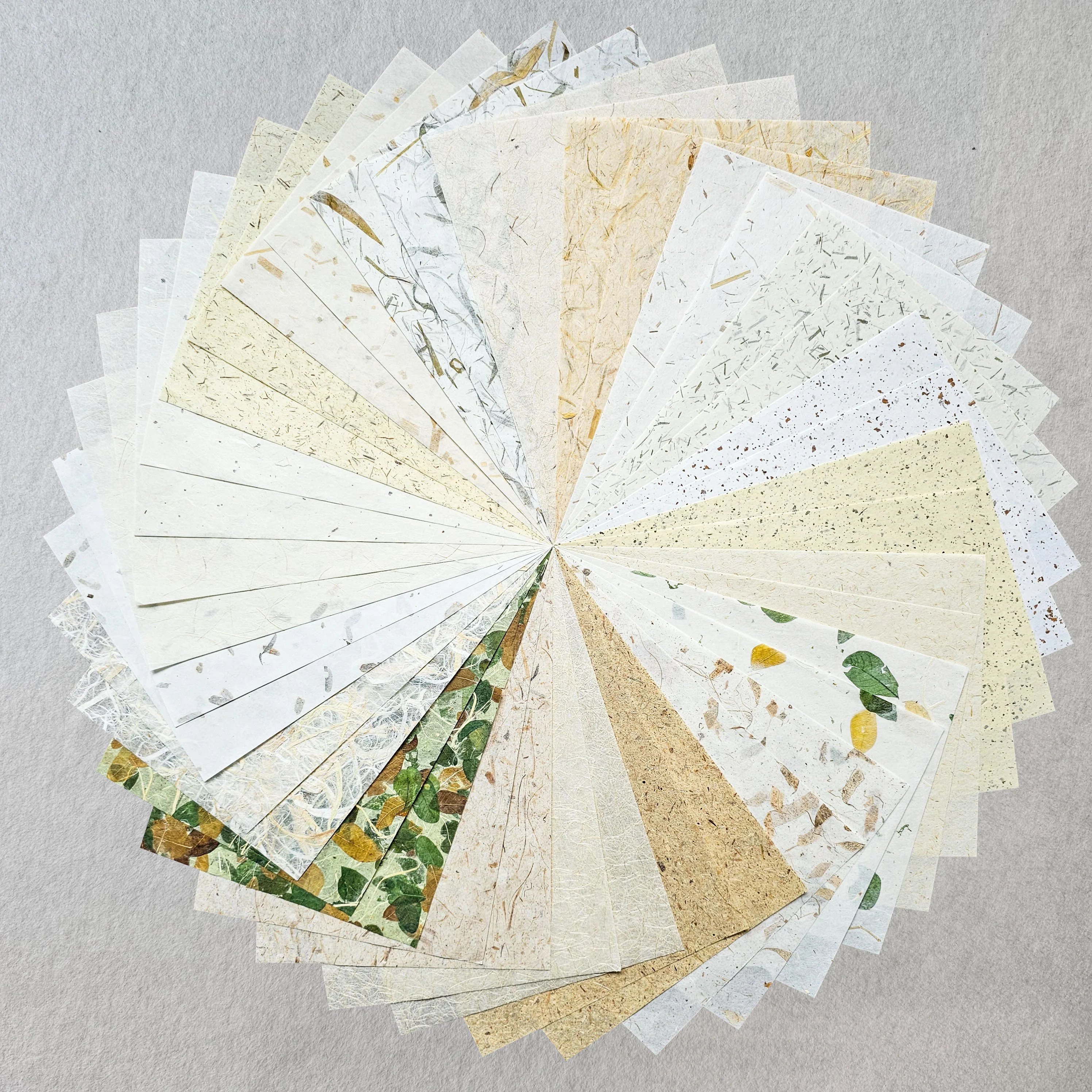 A4 Natural Inclusion Mulberry Paper Pack (40 sheets, 20 designs) - Image 3