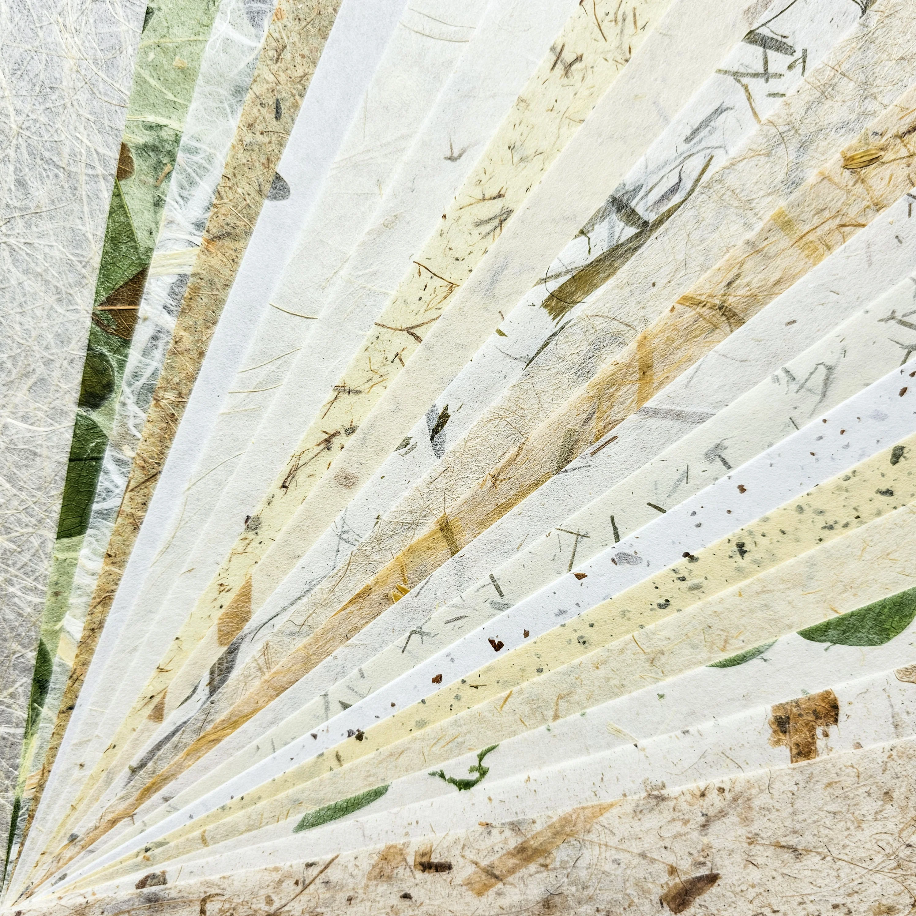 A4 Natural Inclusion Mulberry Paper Pack (40 sheets, 20 designs) - Image 4