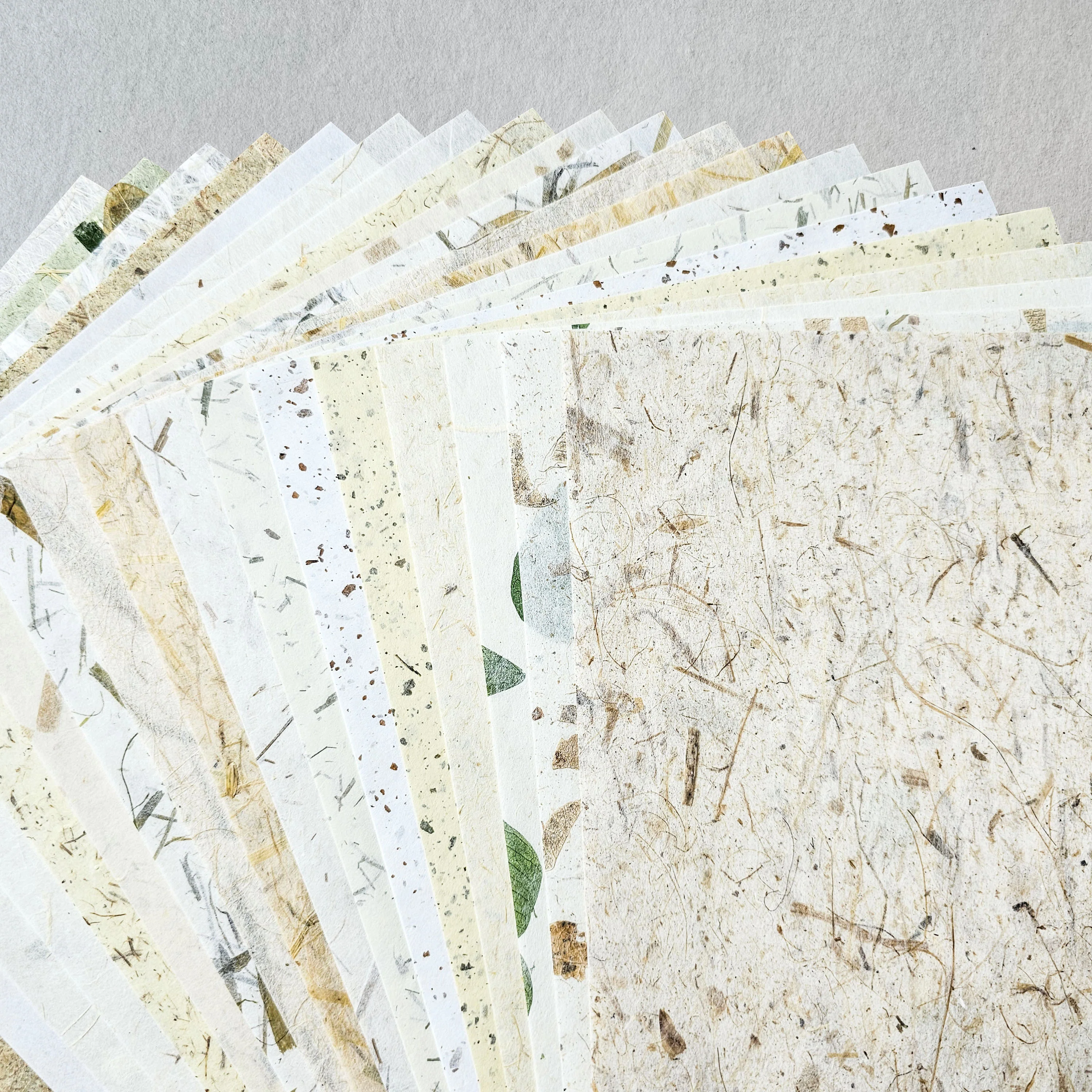 A4 Natural Inclusion Mulberry Paper Pack (40 sheets, 20 designs) - Image 5