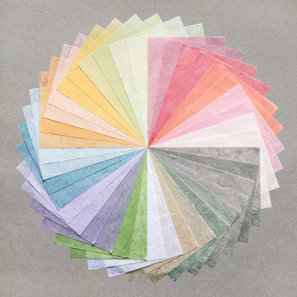 Assorted A4 Pastel Unryu Kozo Paper Set 40 Sheets - Image 3