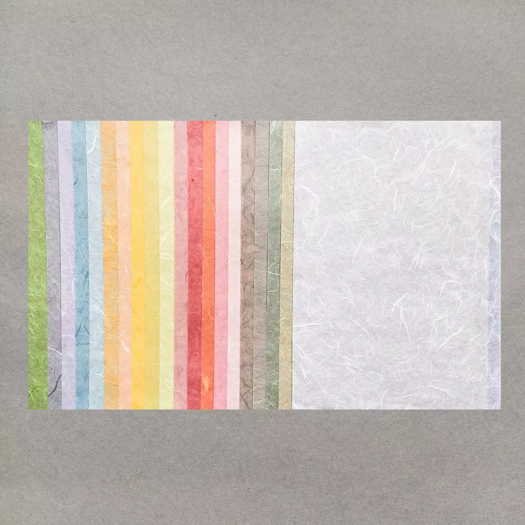 Assorted A4 Pastel Unryu Kozo Paper Set 40 Sheets - Image 4