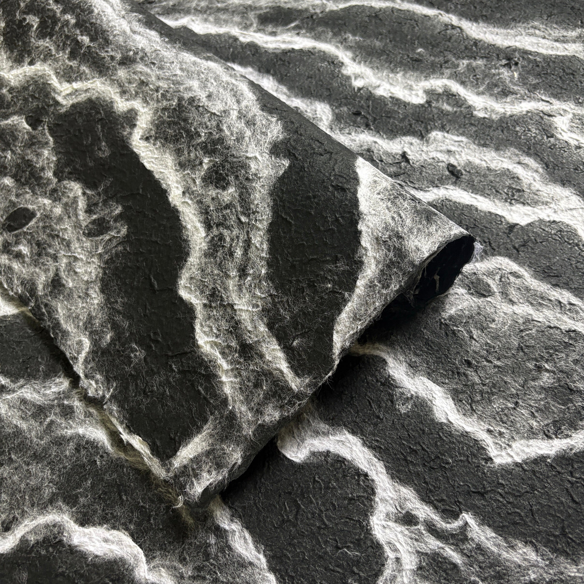 Ocean Script Handmade Kozo Paper (Black) - Image 3